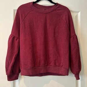 Aerie Deep Red Knit Sweater